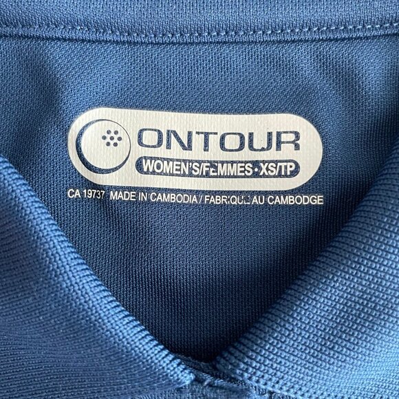 OnTour Pico Web Tech 100 Series Athletic SS Poly Polo Golf Shirt Blue Sz XS NWT - Picture 8 of 15
